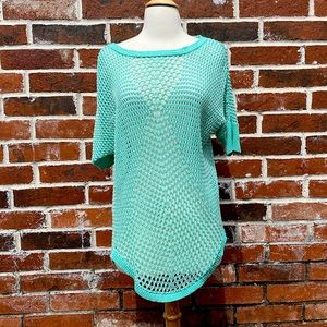 4 for$20 a.n.a PM blue and cream mesh sweater
